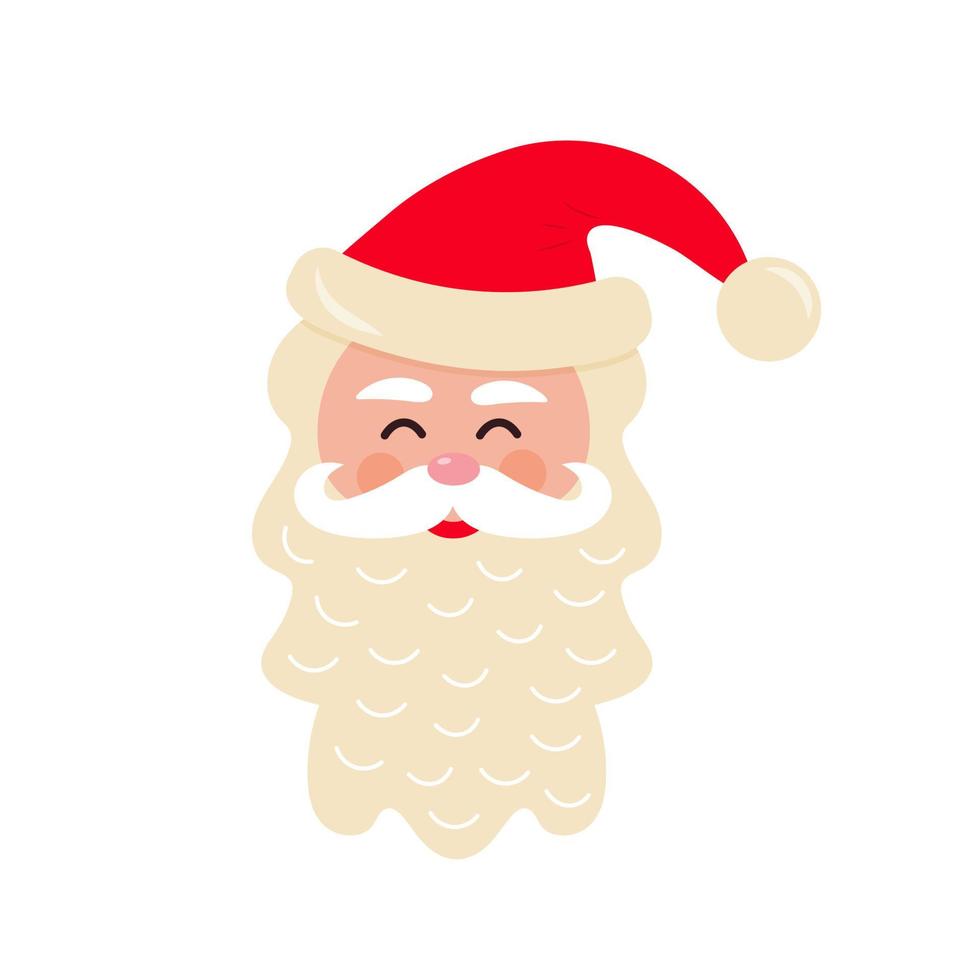 Santa Claus head icon. vector