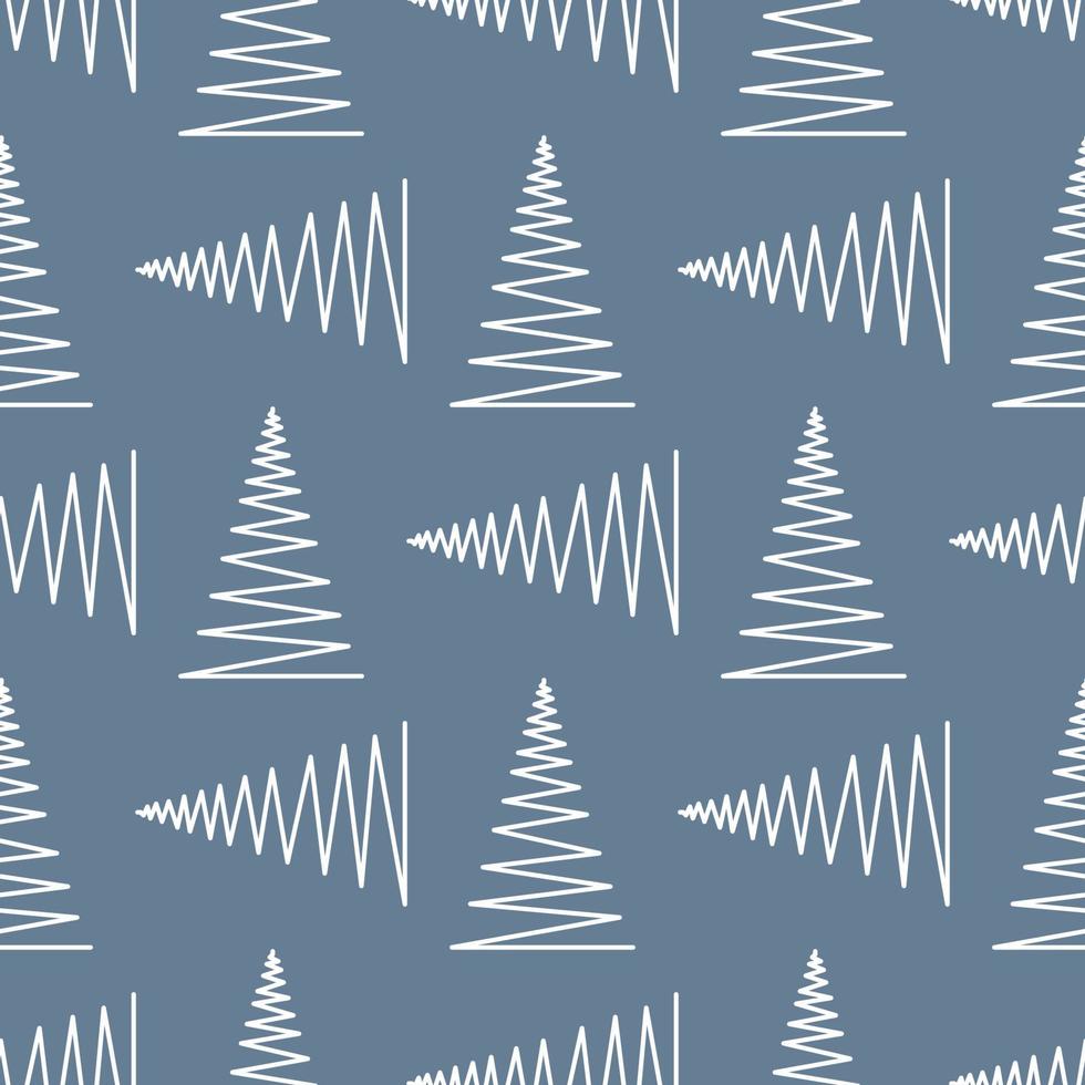 patrón sin fisuras con árboles de Navidad geométricos. colección de vacaciones de invierno. feliz navidad y próspero año nuevo diseño de fondo con textura abstracta. papel pintado moderno y elegante. ilustración vectorial. vector