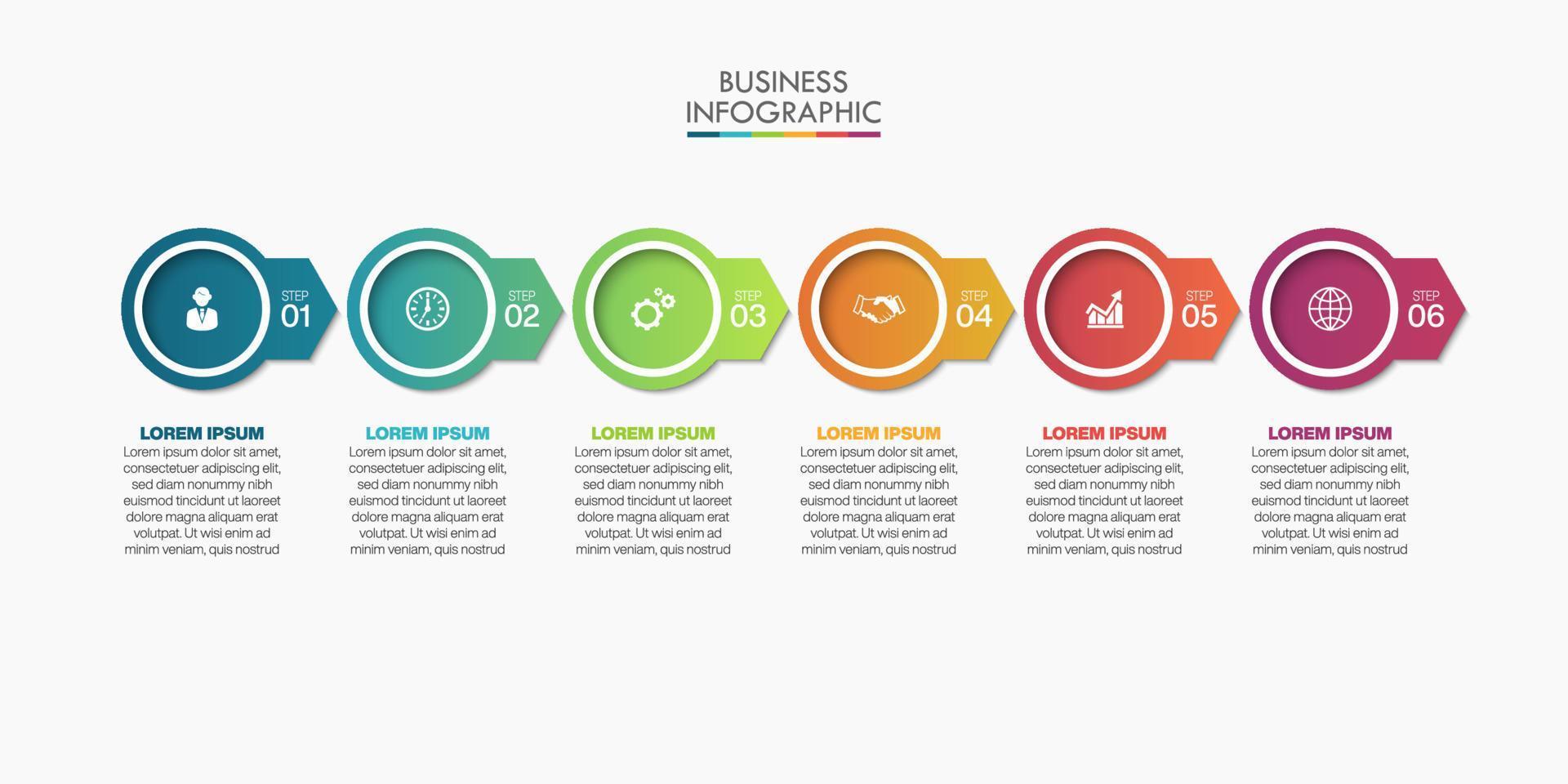 visualización de datos comerciales. iconos de infografía de línea de tiempo diseñados para plantilla de fondo abstracto elemento de hito diagrama moderno tecnología de proceso marketing digital presentación de datos vector de gráfico