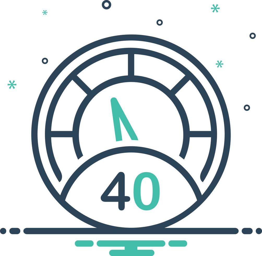 Vector mix icon for meter