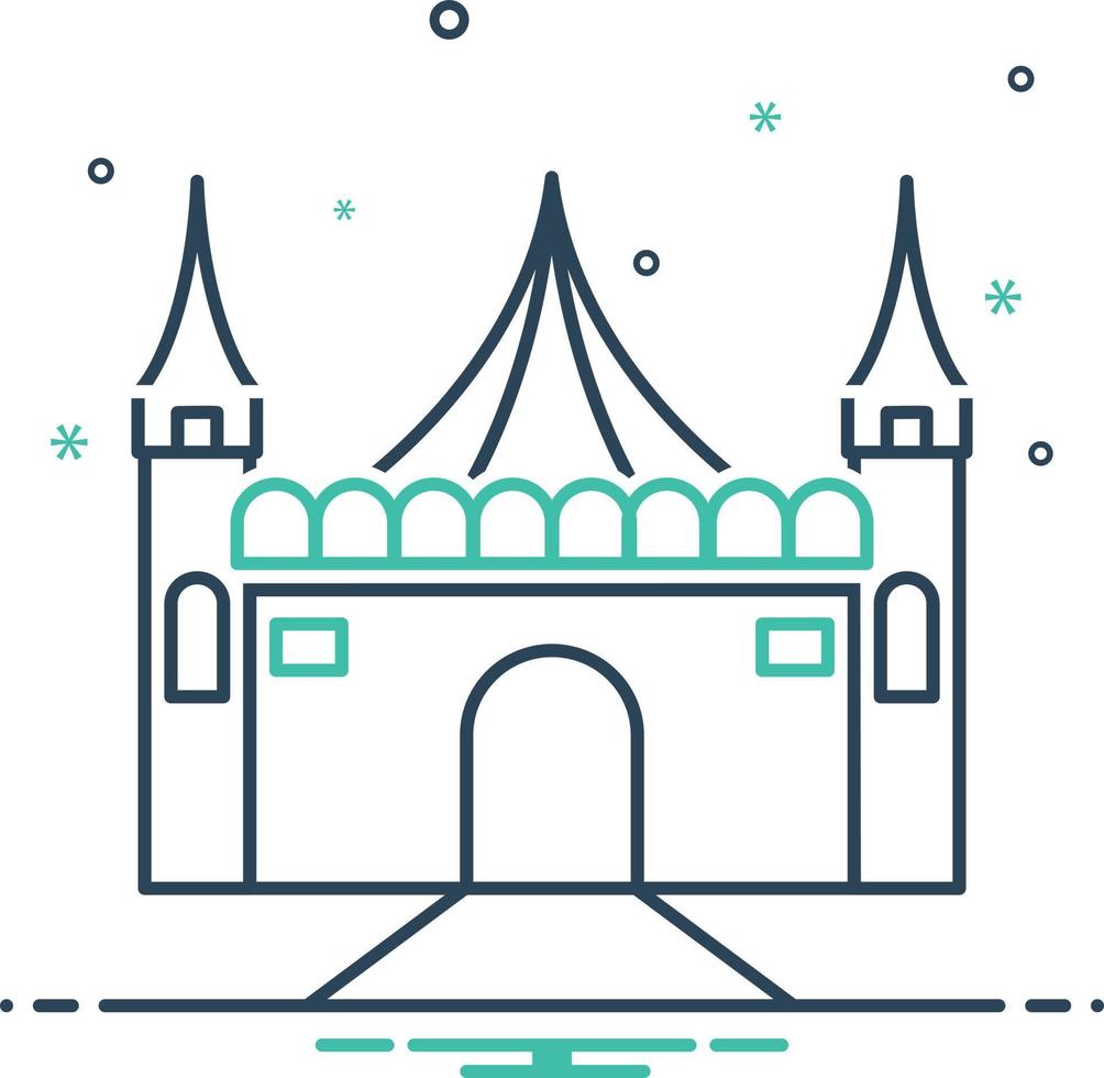 Mix icon for amusement park vector