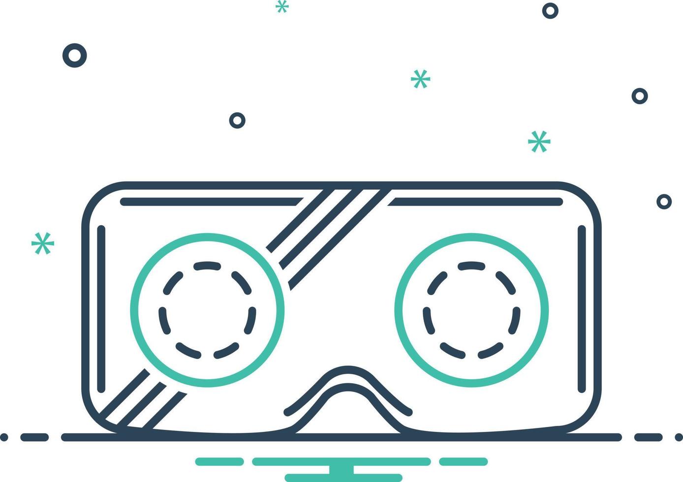 Mix icon for vr glasses vector