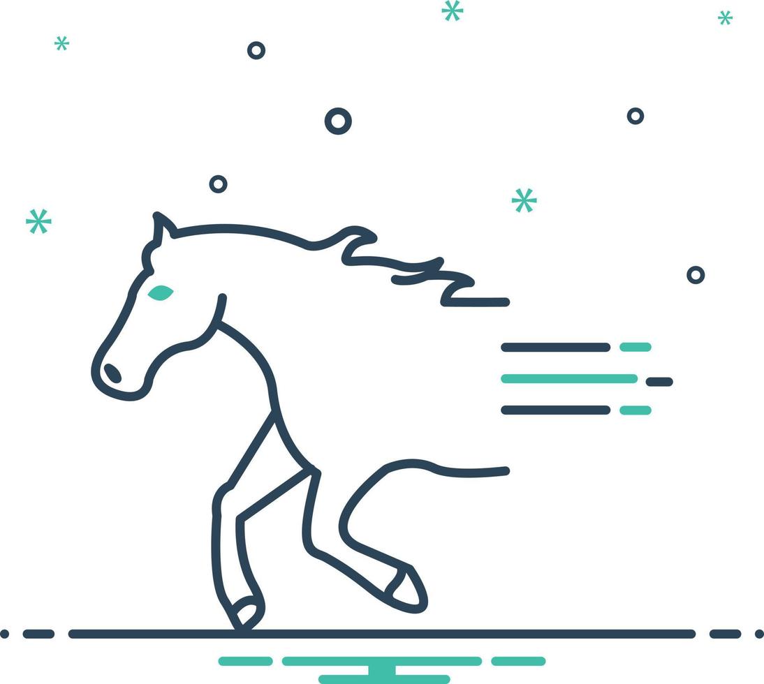 icono de mezcla para carreras de caballos vector