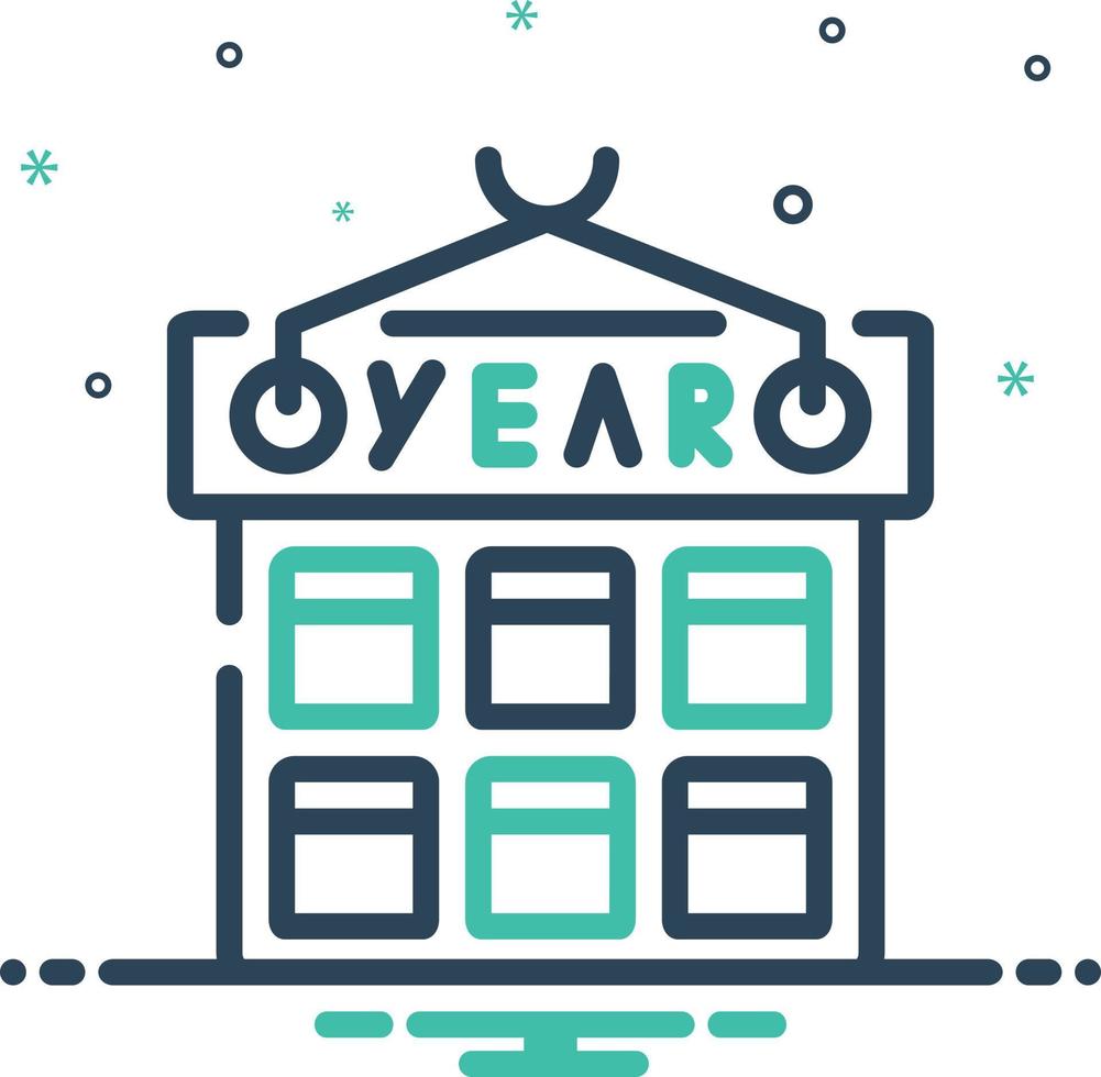 Mix icon for year vector
