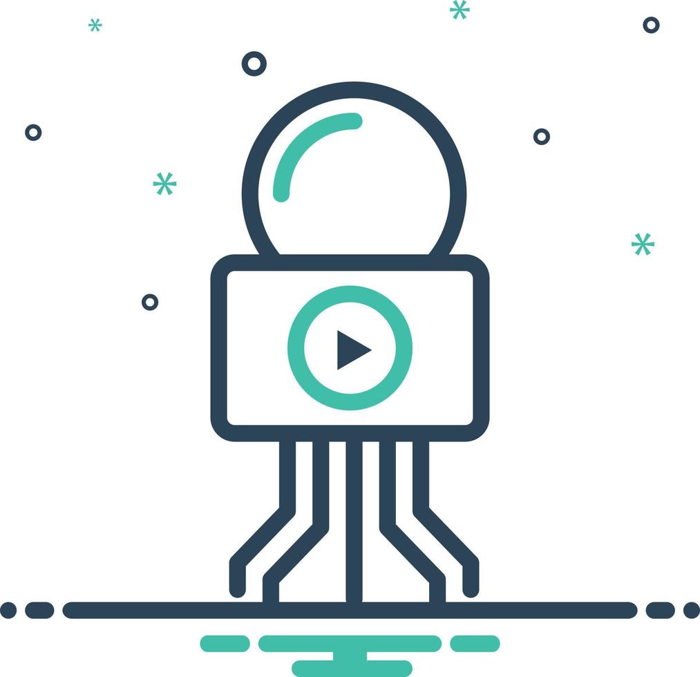 icono de mezcla para medios vector