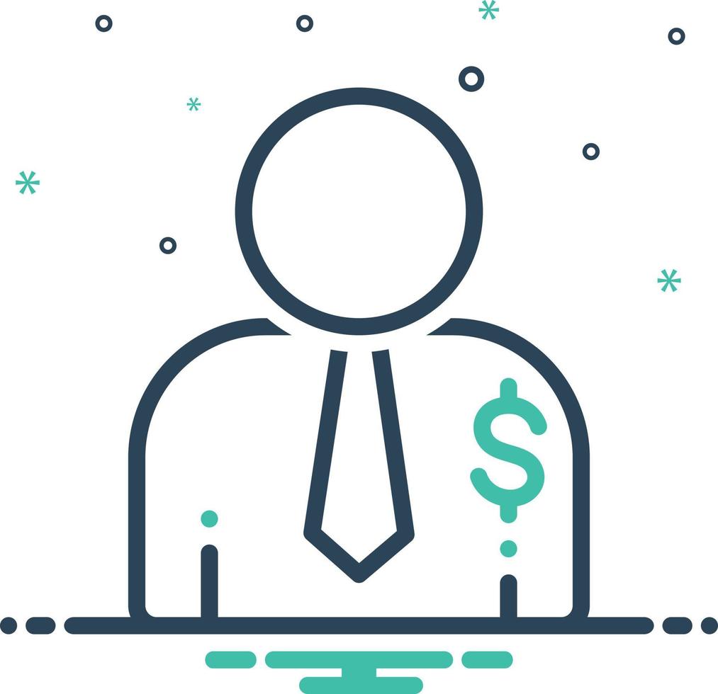 Mix icon for salesperson vector