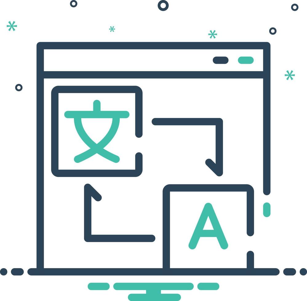 Mix icon for translation localization vector
