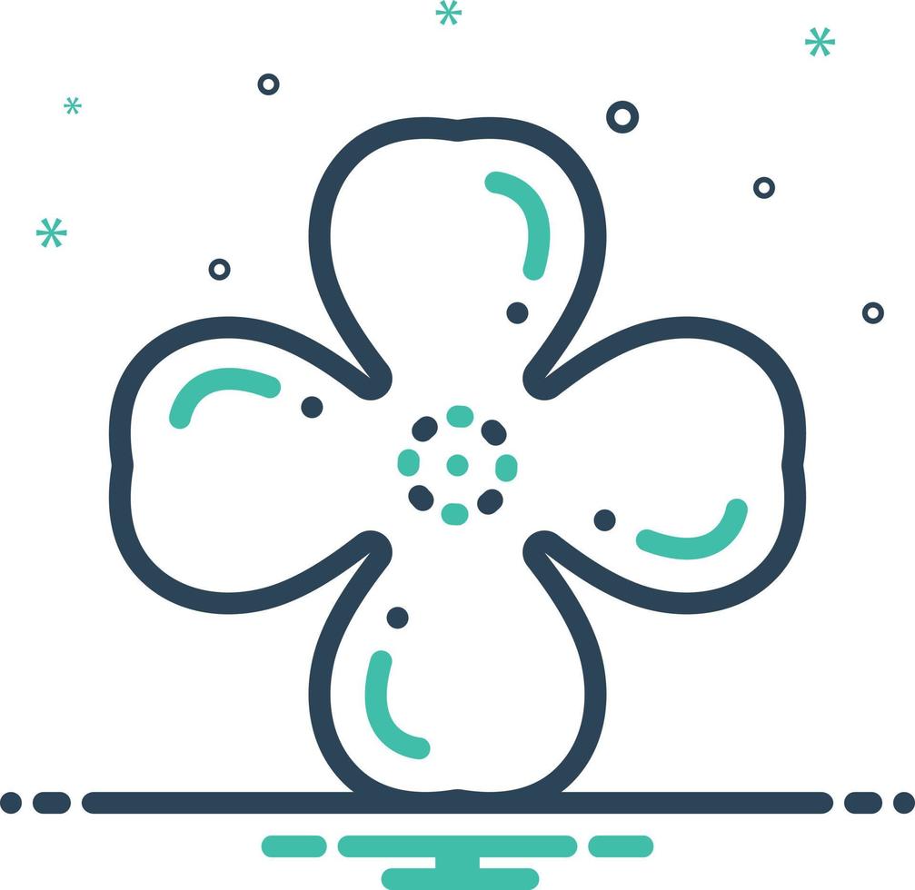 Mix icon for quatrefoil vector