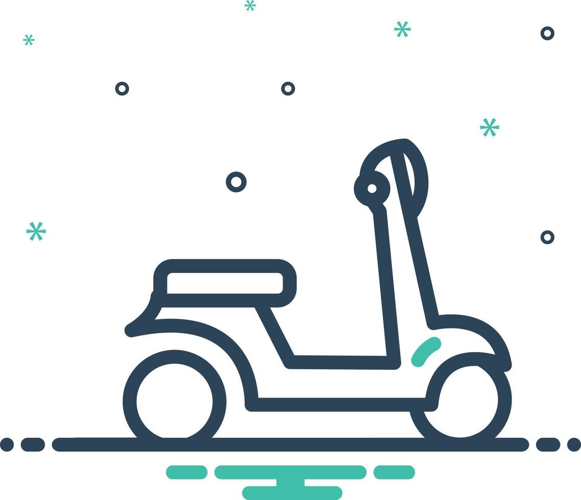 icono de mezcla de vector para scooter