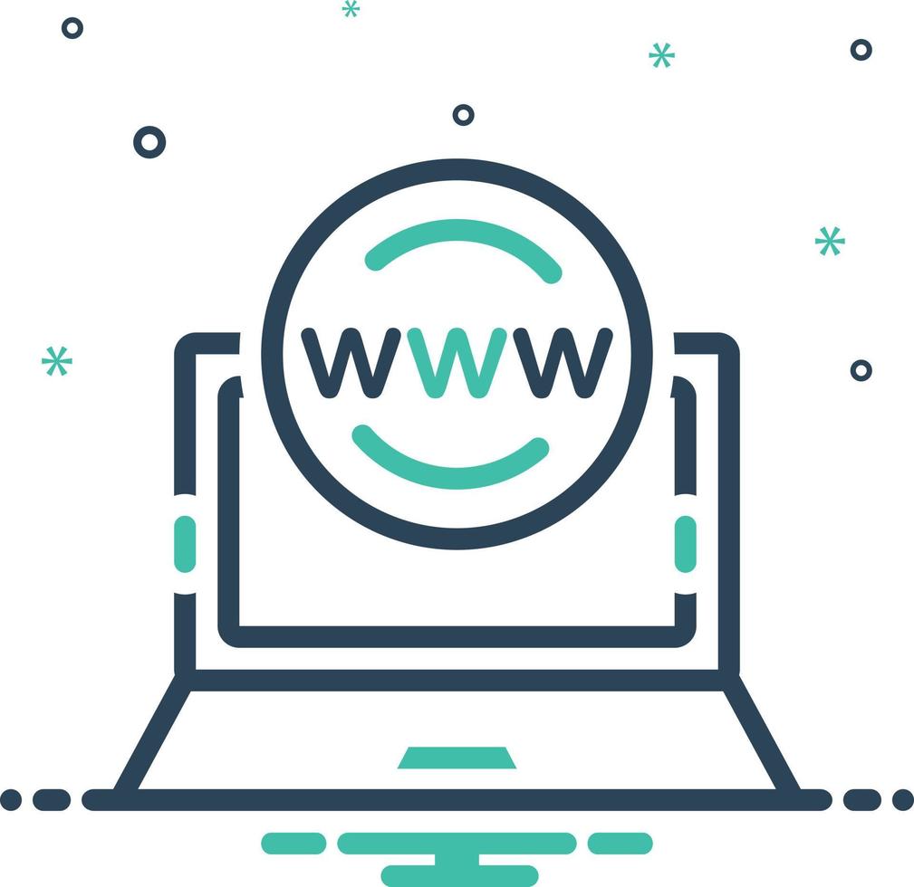 Mix icon for online presence management vector