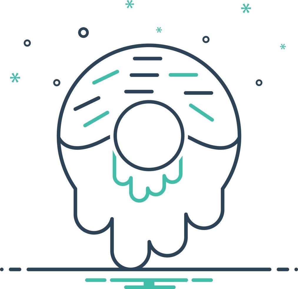 icono de mezcla para donas vector