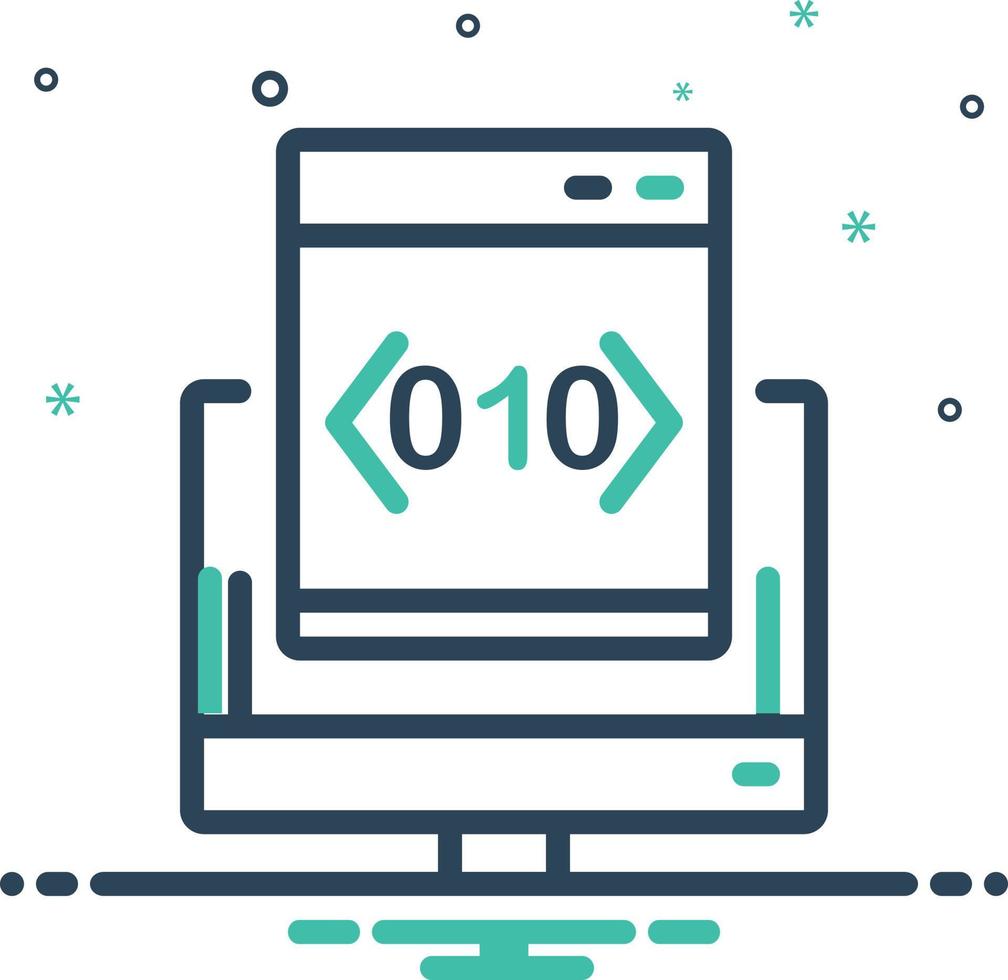 Mix icon for custom coding vector