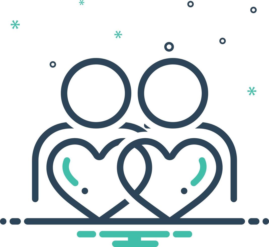 Mix icon for belong vector