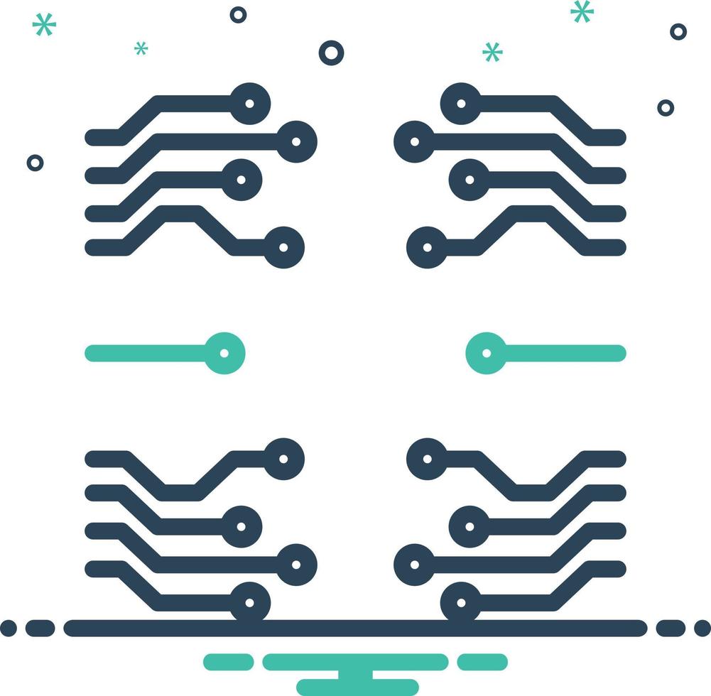 icono de mezcla para tecnología de ti vector