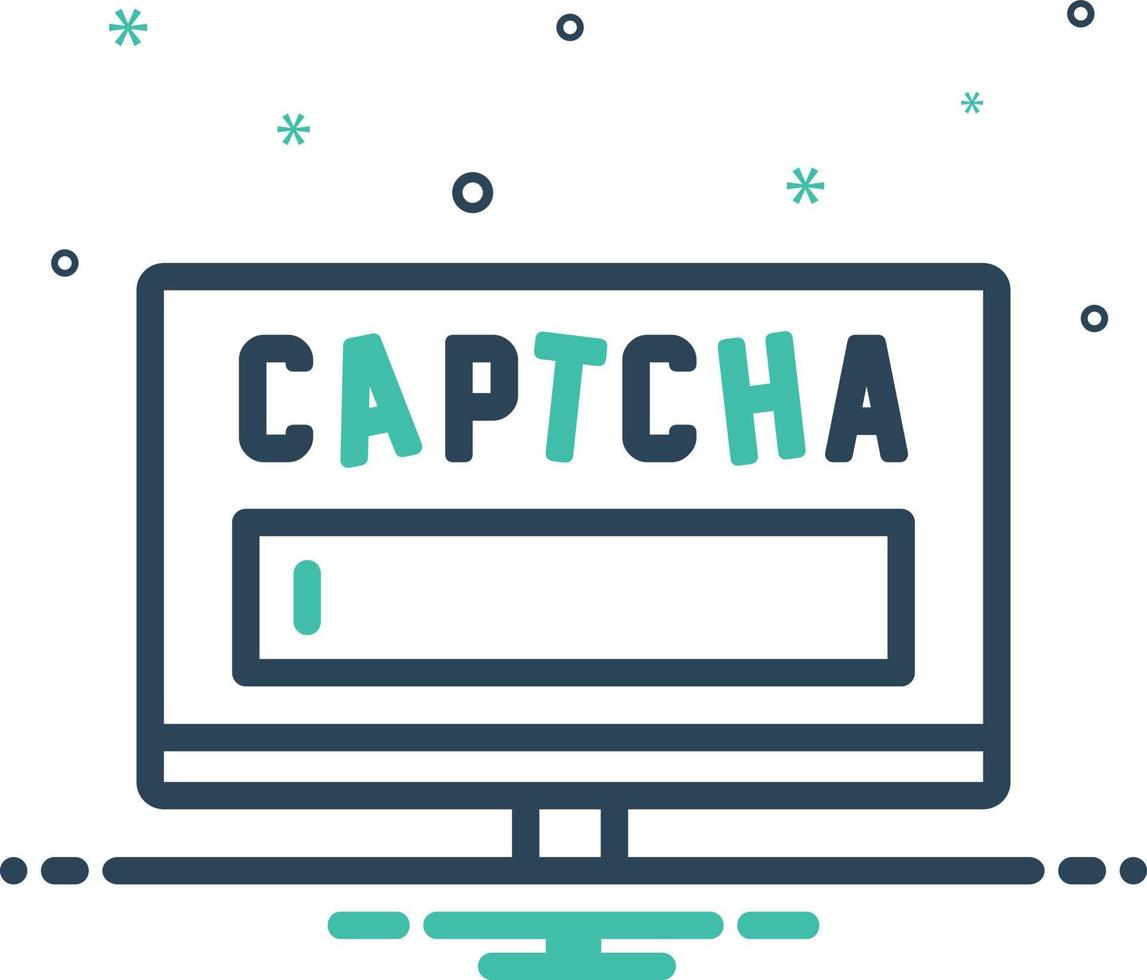 icono de mezcla para captcha vector