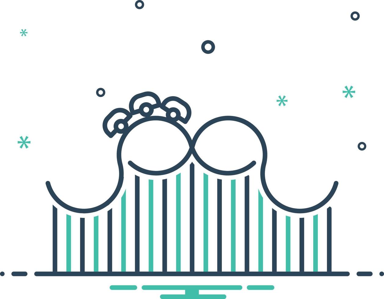 Mix icon for roller coaster vector