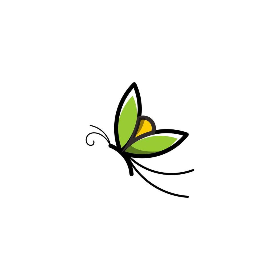 Logotipo de mariposa creativo para marca de cosméticos o salón y plantilla de logotipo moderno de spa vector