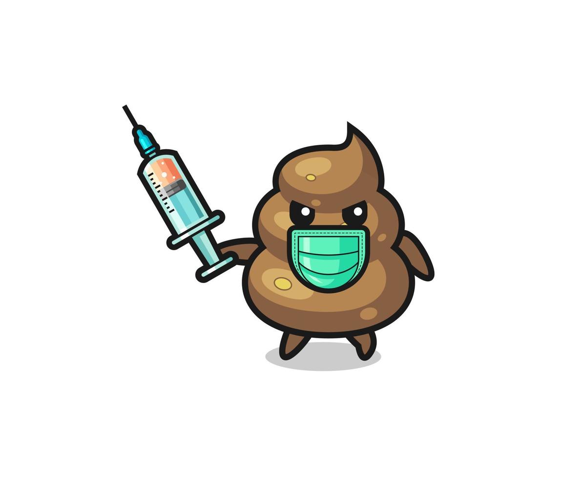 illustration of the poop to fight the virus vector