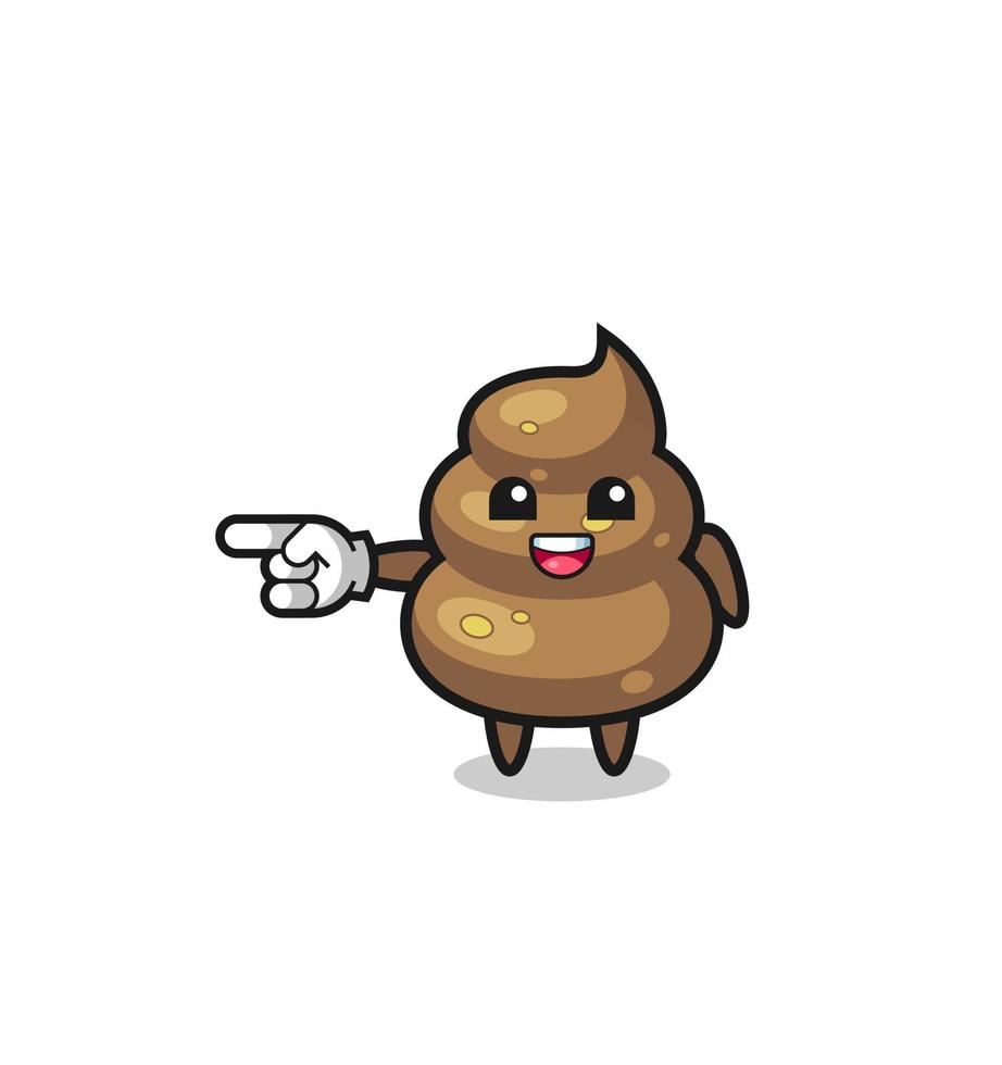 poop cartoon with pointing left gesture 4671250 Vector Art at Vecteezy