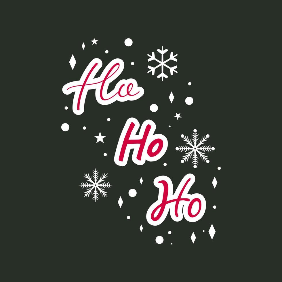 Christmas santa Ho ho ho word design vector