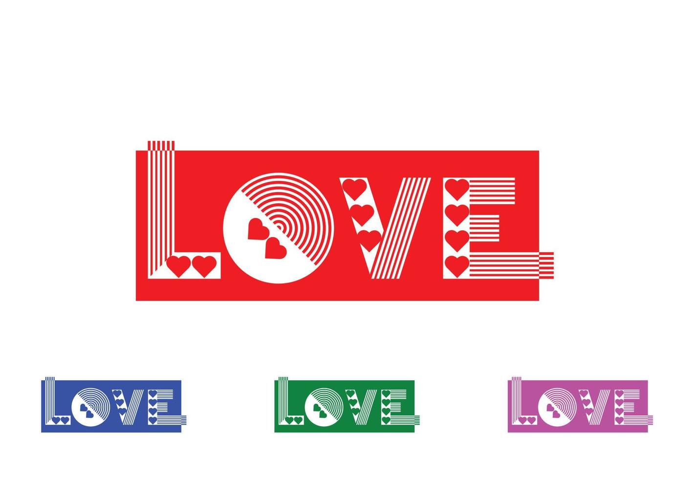 Logotipo de carta de amor con icono de amor, plantilla de diseño del día de San Valentín vector