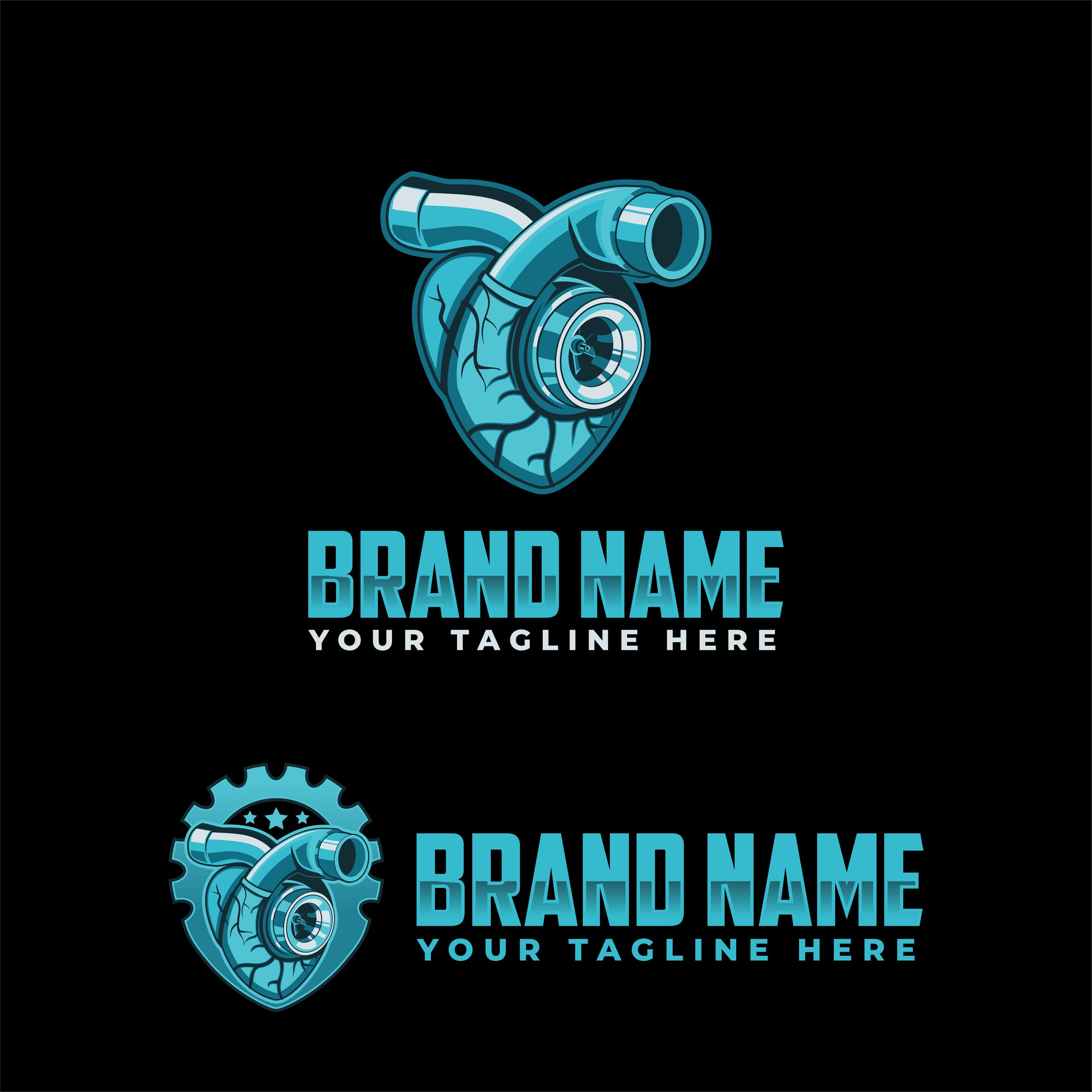 heart turbo and gear blue color 4671710 Vector Art at Vecteezy