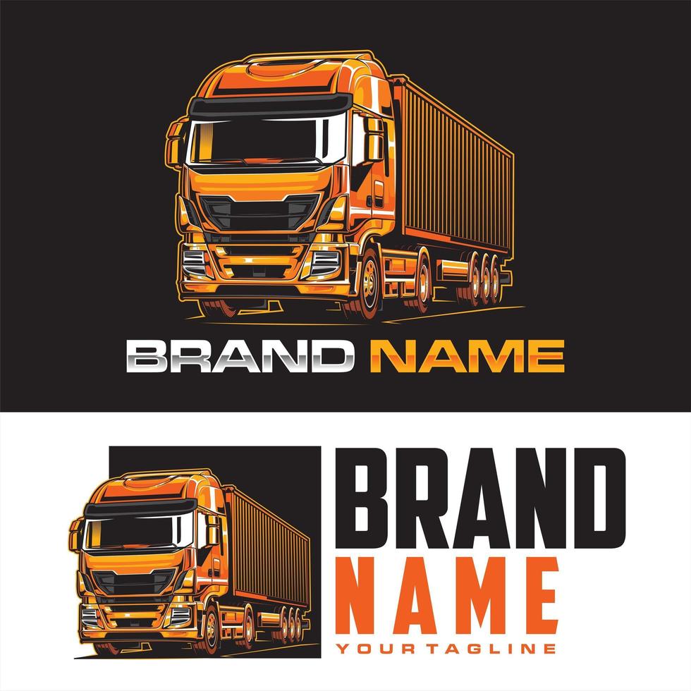 trucking logo semi trailer truck logo vector