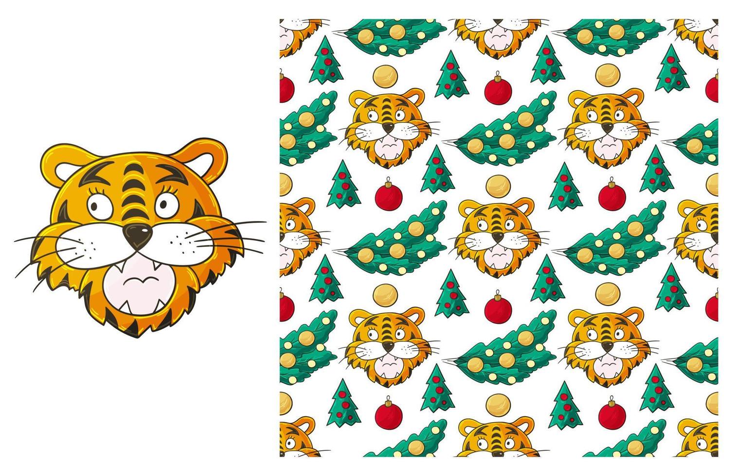 Cute Set of element and seamless pattern. Ideal for children's clothing vector