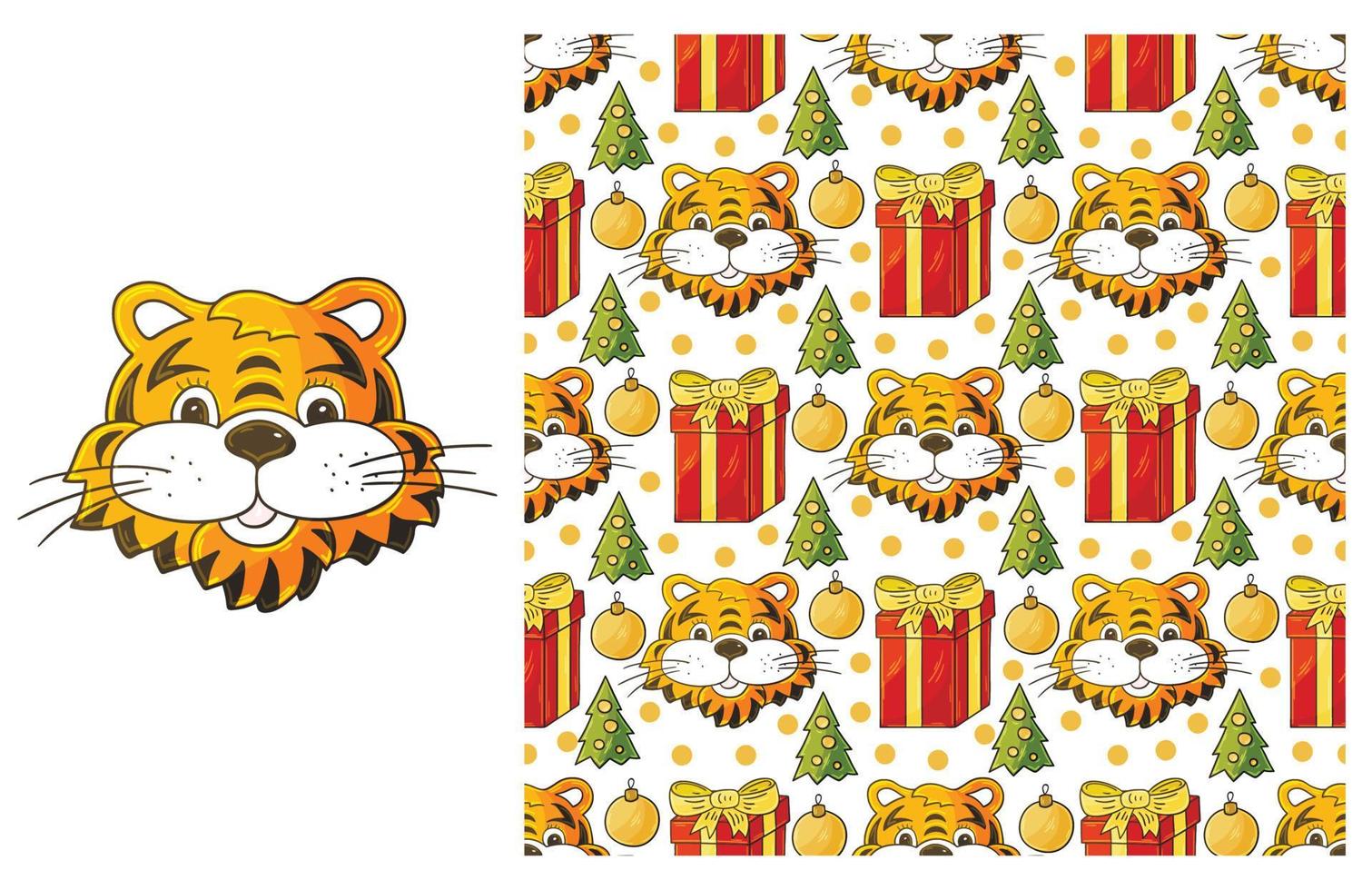 Cute Set of element and seamless pattern. Ideal for children's clothing vector