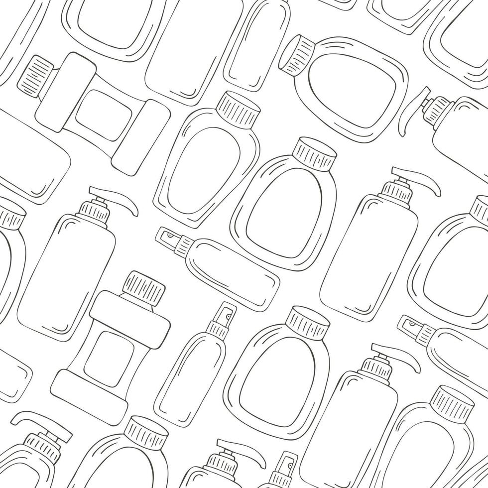 Monochrome medical seamless pattern. Coloring pages, black and white vector