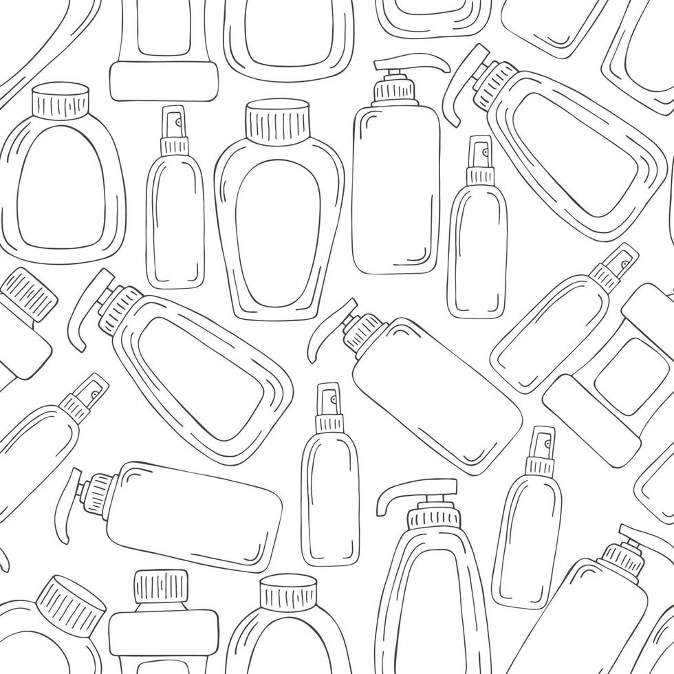 Monochrome medical seamless pattern. Coloring pages, black and white vector