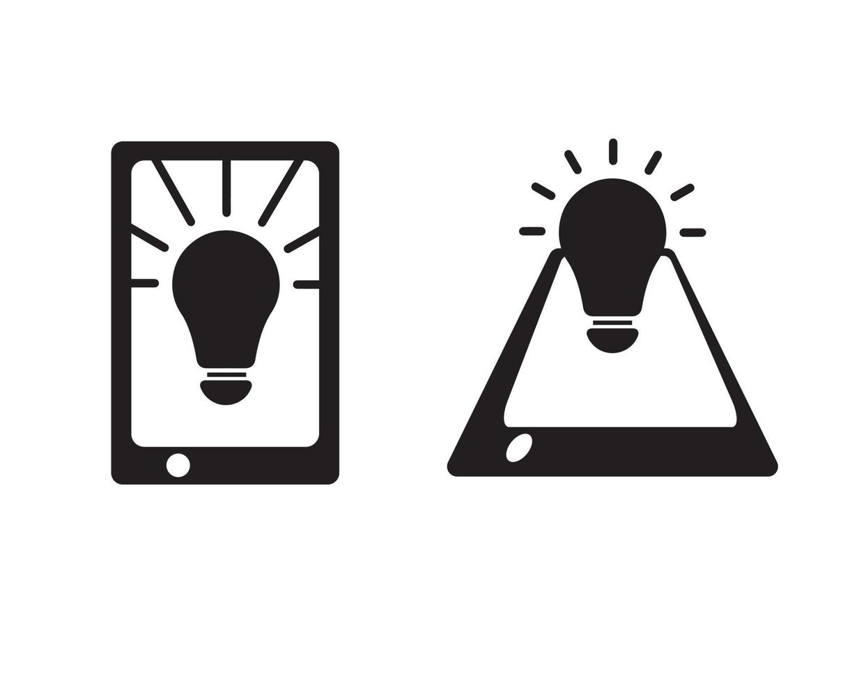 lightbulb from a tablet on white vector