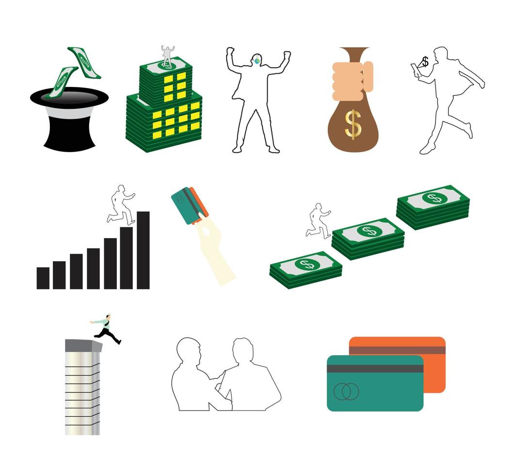 business concepts on white vector