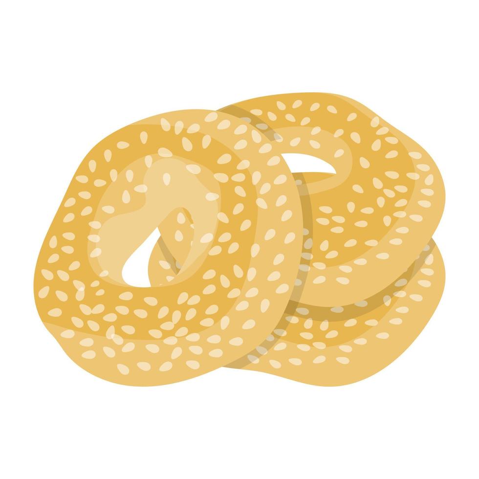 Sesame Bread Rings vector