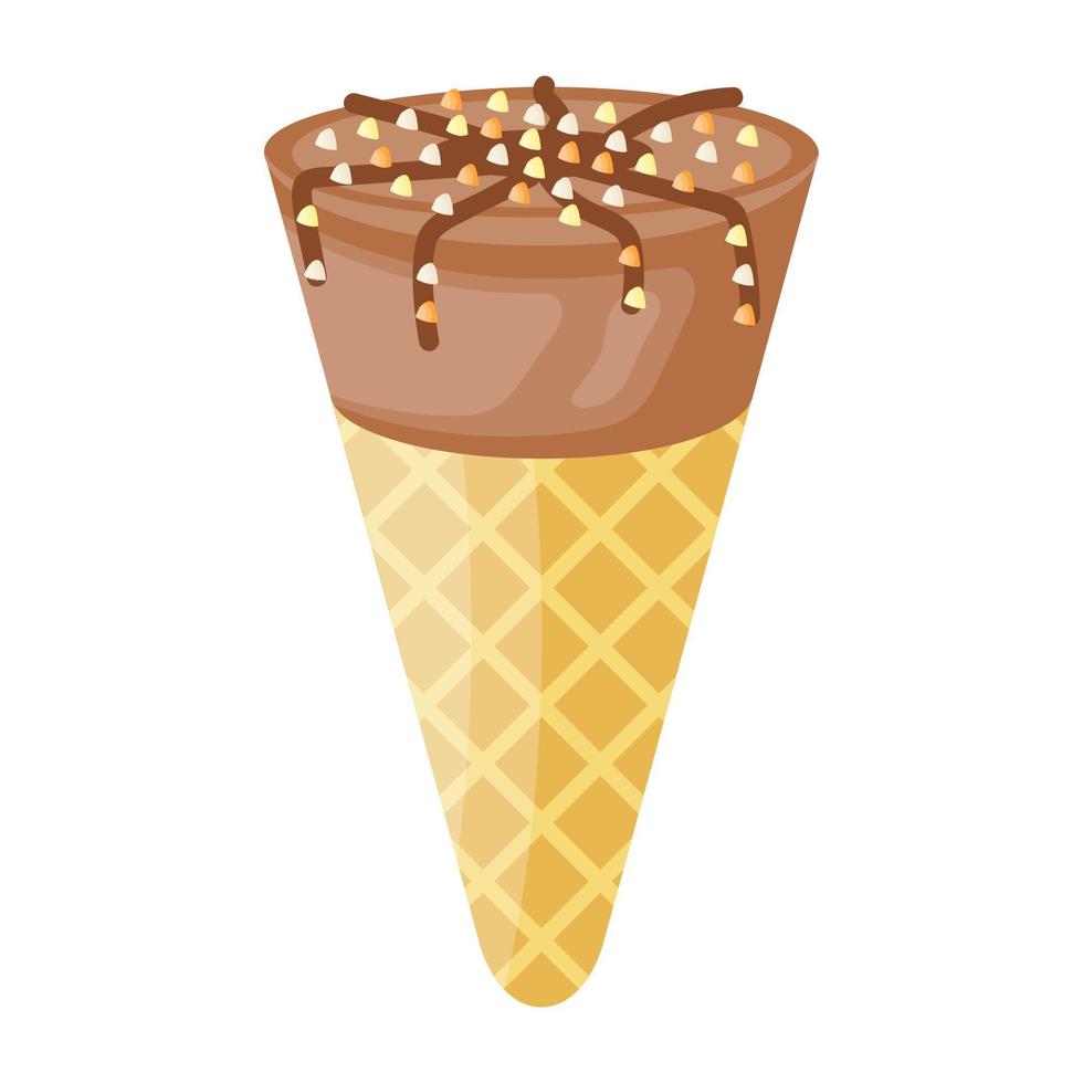 cono de chocolate grueso vector