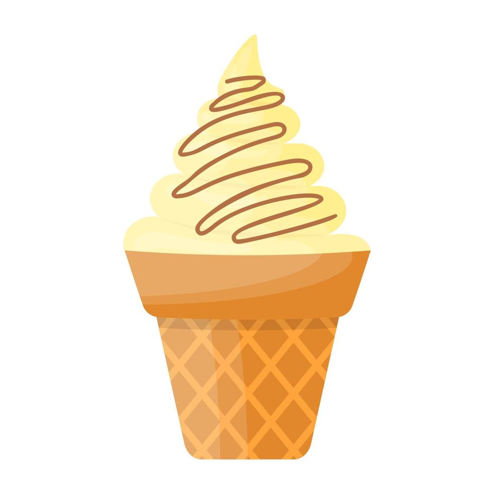 conceptos de helado de caramelo vector