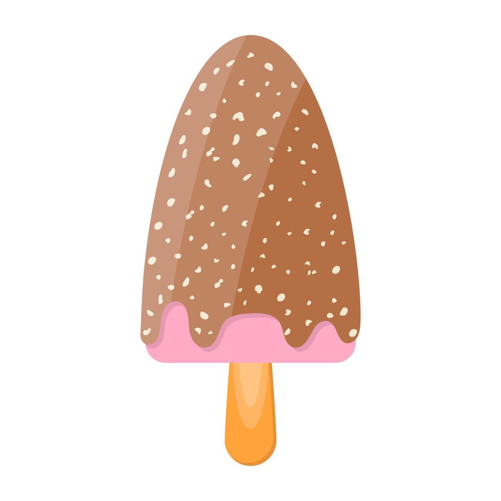 helado de chocolate vector