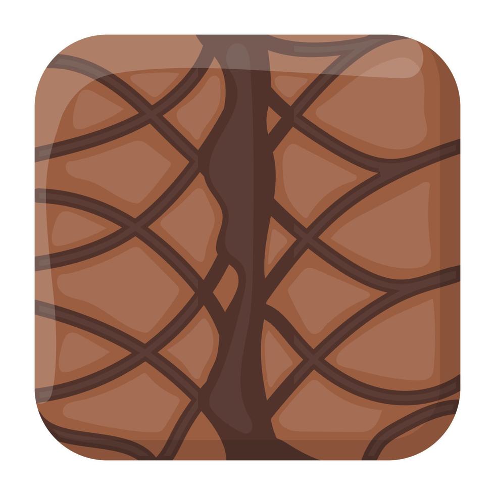 Chocolate Brownie Cake vector