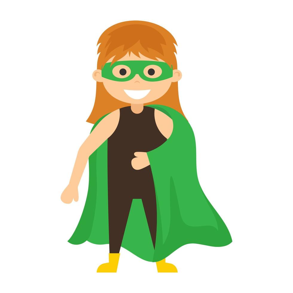 dibujos animados de niño supergirl vector