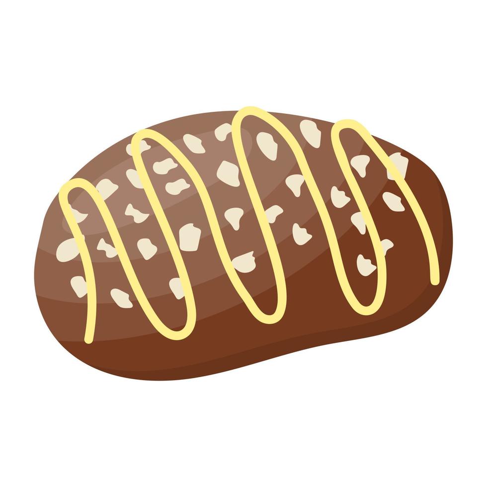 galleta de chocolate al horno vector