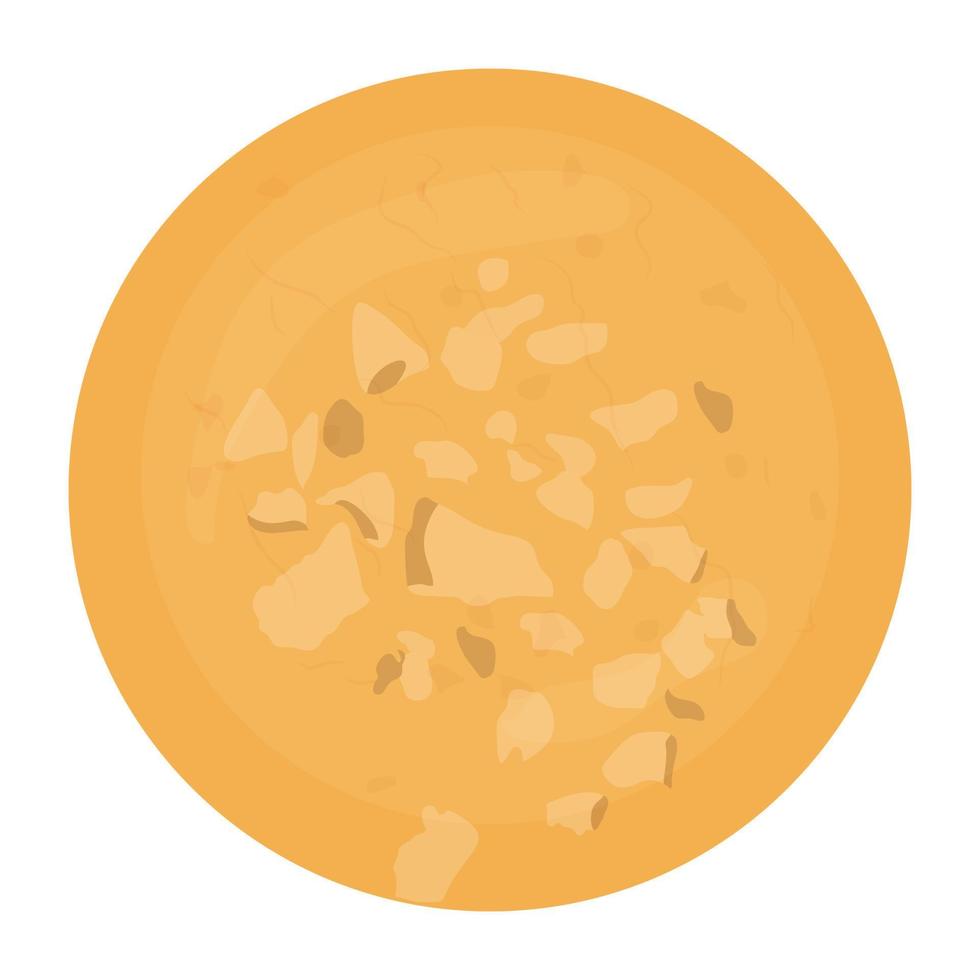 galleta de azúcar morena vector