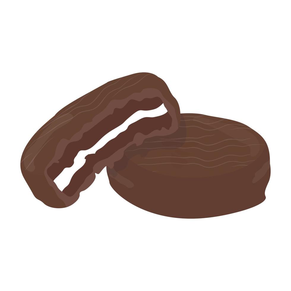 conceptos de galletas de chocolate vector