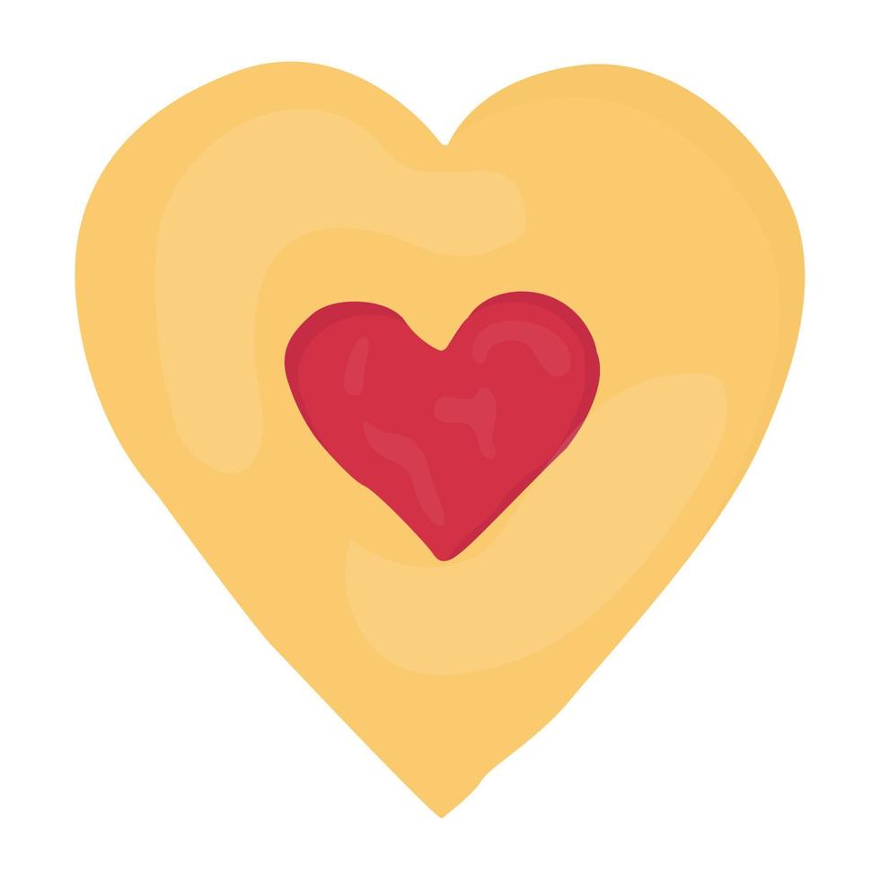 Heart Shaped Biscuit vector