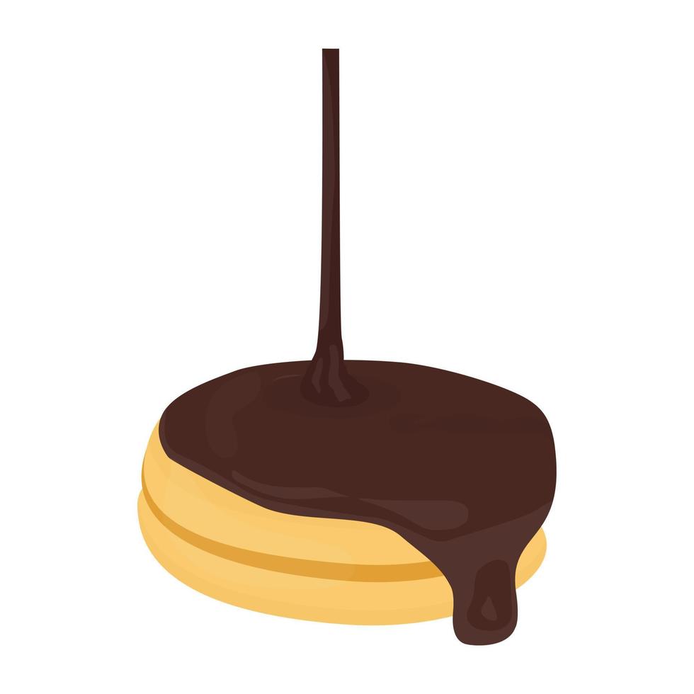 Cookie Chocolate Syrup vector