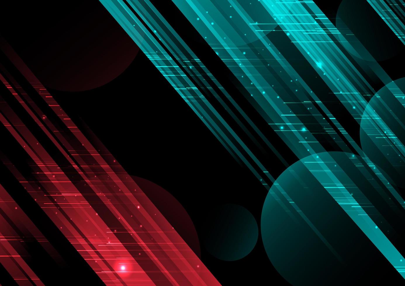 Abstract technology red and blue geometric diagonal overlapping hi speed line movement design background. vector