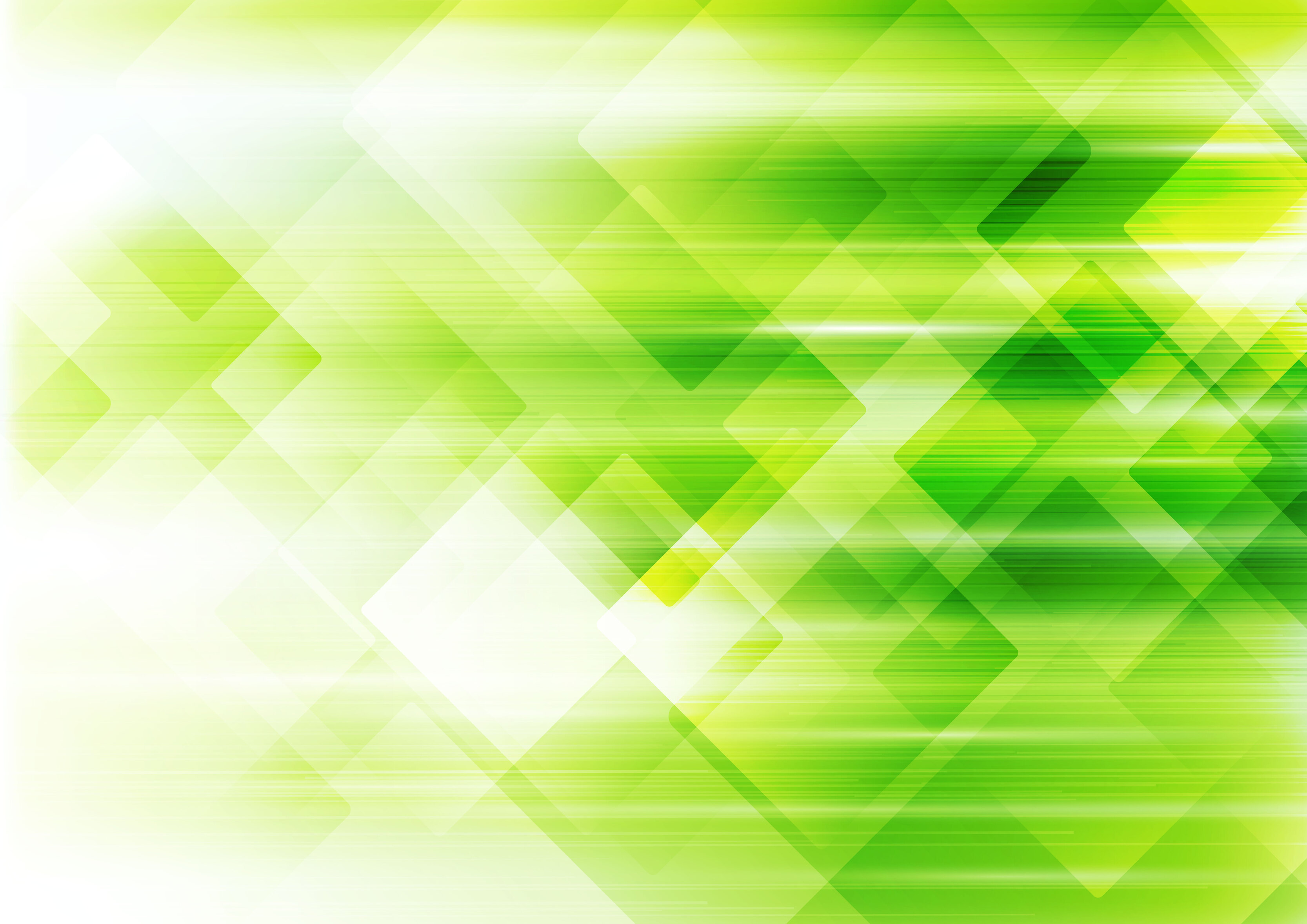 Abstract template background white and green squares overlapping and
