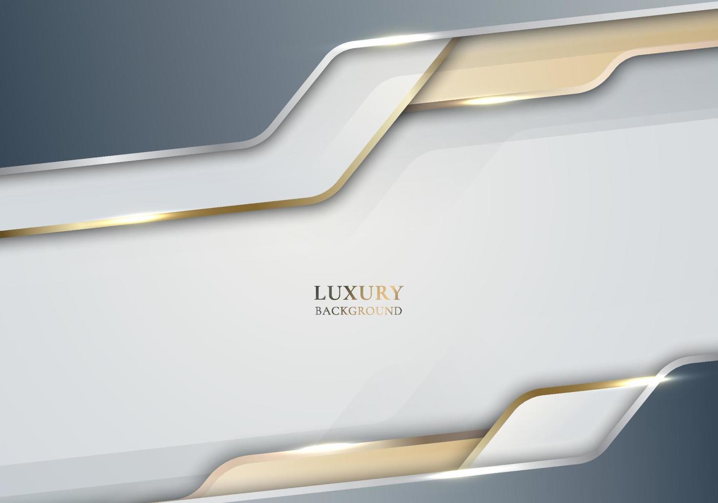 Modern template geometric with golden lines elements on white background vector