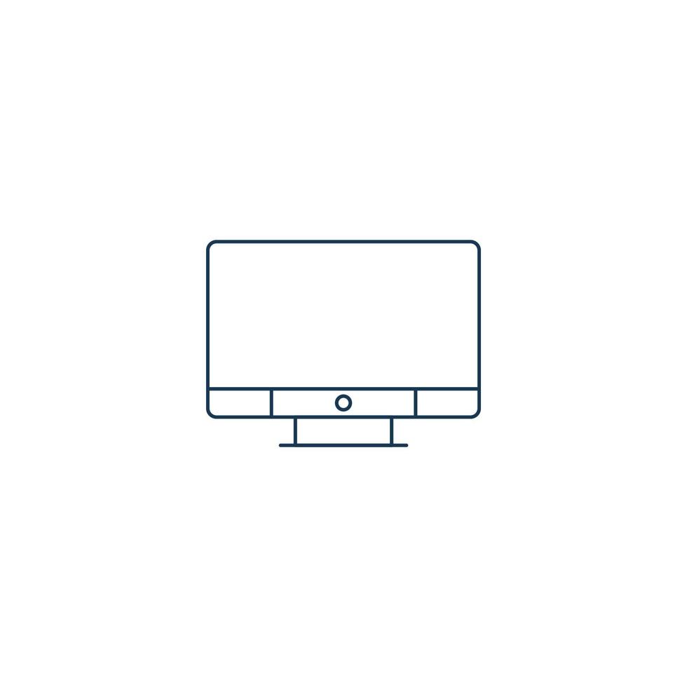 Smart modern desktop monitor icon vector