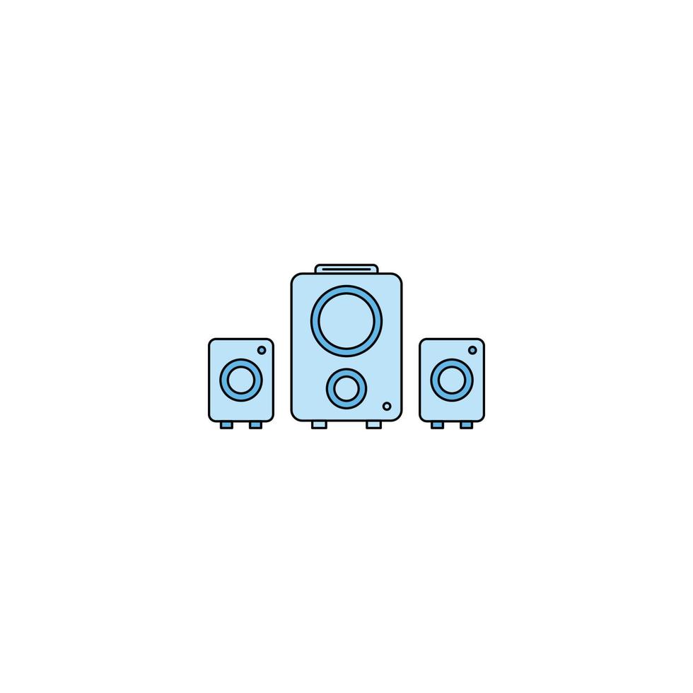 vector de icono de caja de sonido de altavoz inteligente