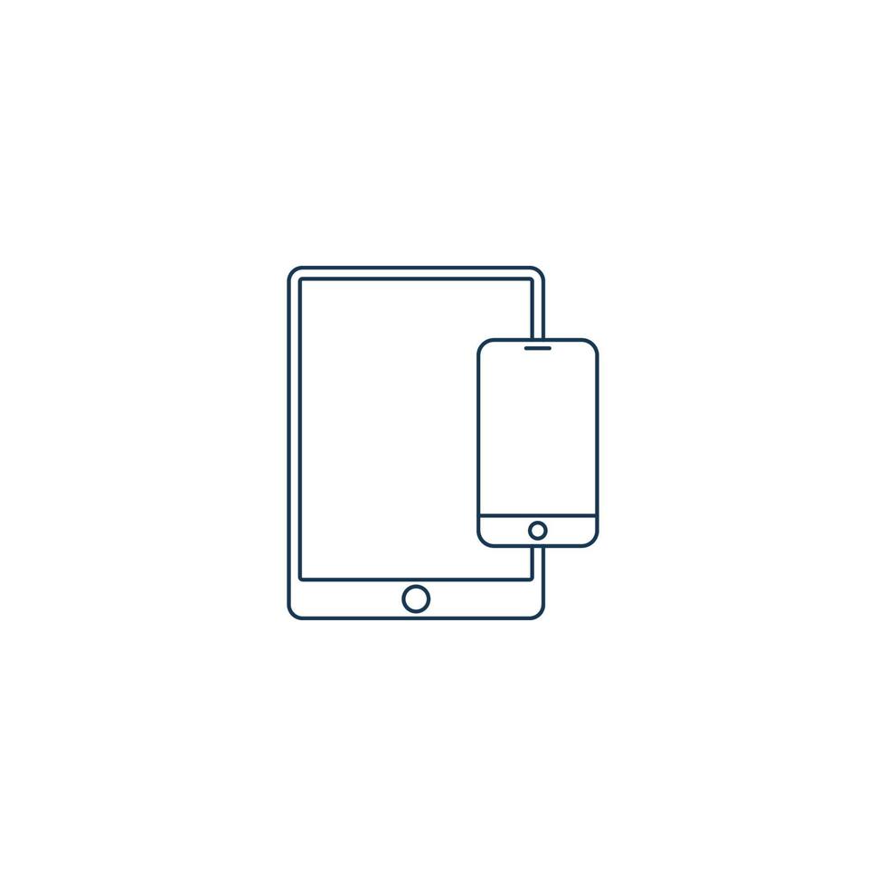 Smart mobile and tablet icon vector